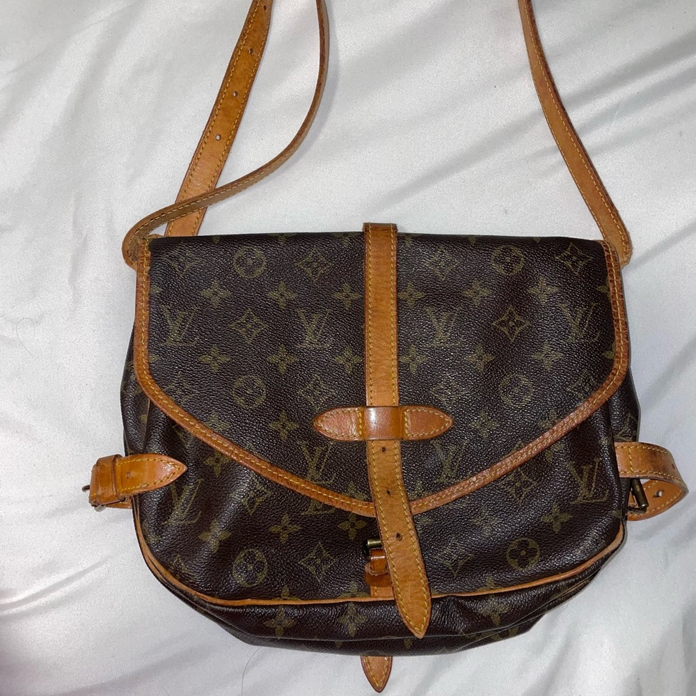 Authentic Vintage Louis Vuitton Saddle Bag Has Alot Of Life Left Wear On Strap